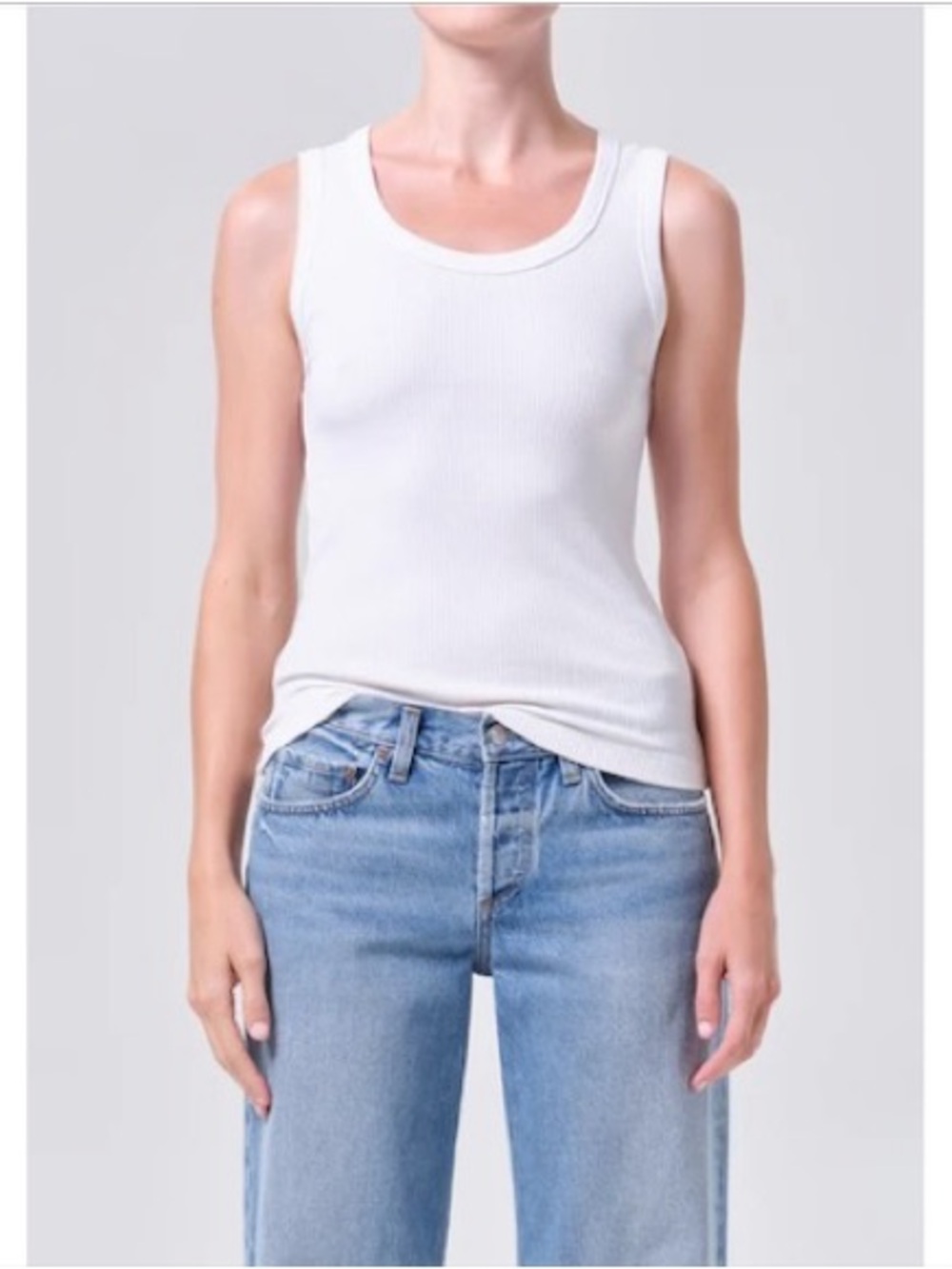 Agolde Poppy Tank in White